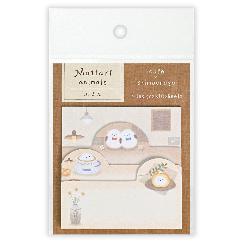 NB Co., Ltd. Sticky Notes: Mattari Animals cafe x shimaenaga