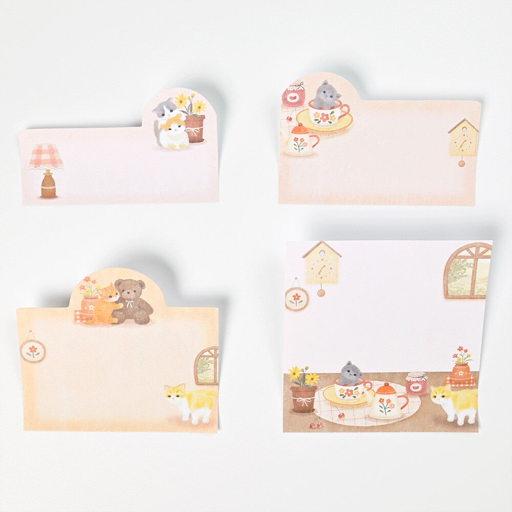 NB Co., Ltd. Sticky Notes: Mattari Animals room x kitten
