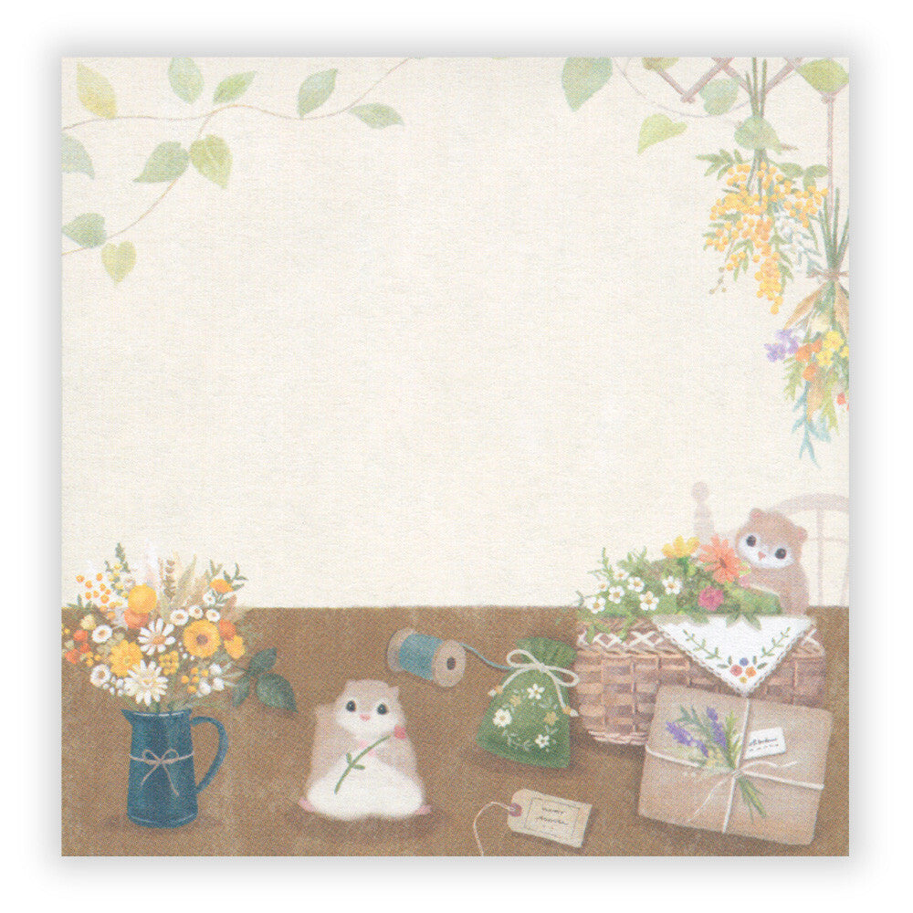 NB Co., Ltd. Sticky Notes: Mattari Animals flower x momonga