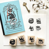 Cozyca - Robin, The Black Cat Stamp