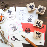 Cozyca - Robin, The Black Cat Stamp