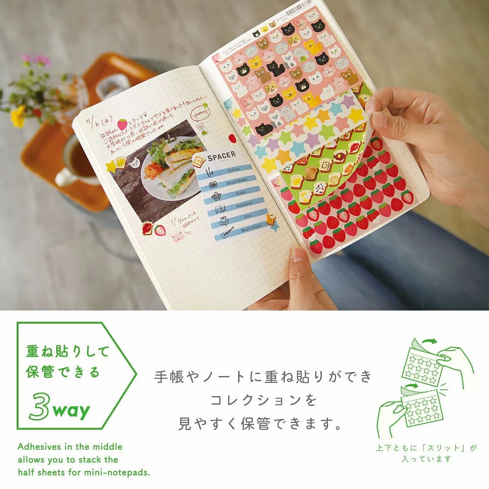 RYU-RYU 3way Circle Seals - Sakura & Cat