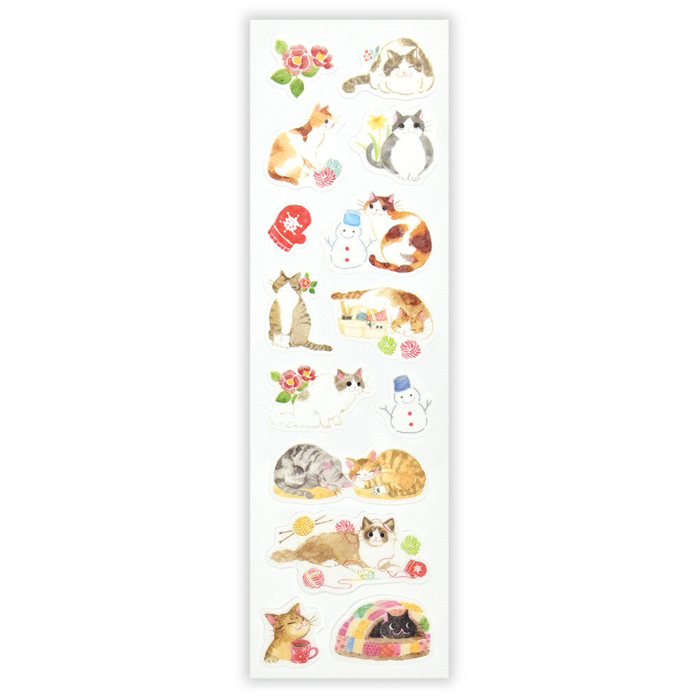 NB Co., Ltd. Washi Stickers - Nekorobi Winter