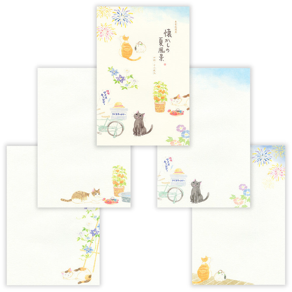 NB Co., Ltd. Washi Writing Paper (A5) - Nekorobi Summer