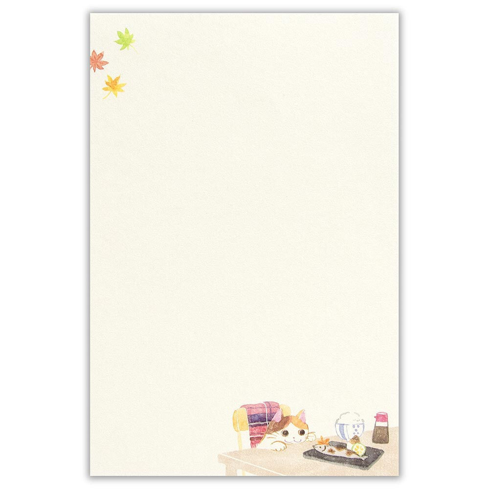 NB Co., Ltd. Washi Writing Paper (A5) - Nekorobi Fun Autumn