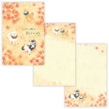 NB Co., Ltd. Washi Writing Paper (A5) - Shiba Inu on an Autumn Walk