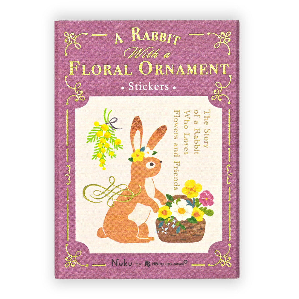NB Co., Ltd. Stickers - Ressa Rabbit With Floral Ornament