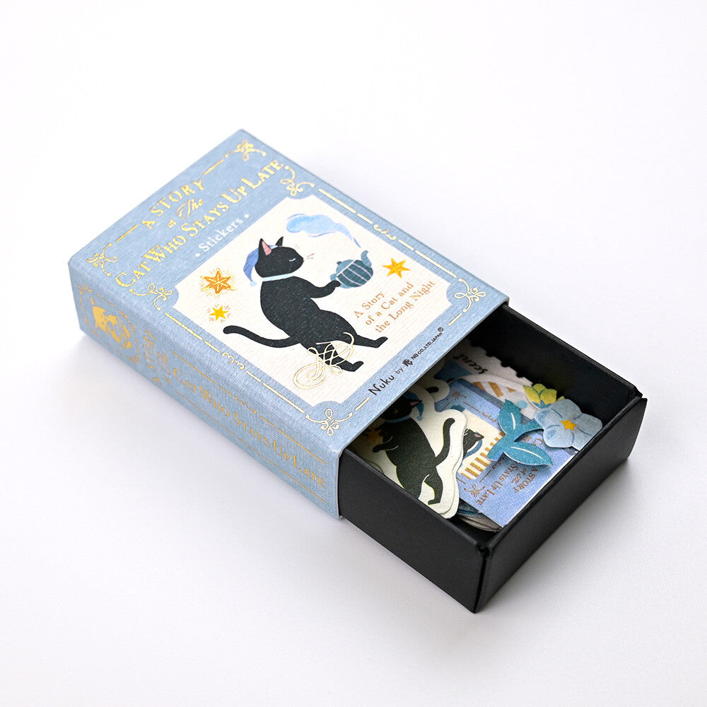 NB Co., Ltd. Stickers - Ressa The Cat Who Stays Up Late