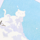 NB Co., Ltd. Postcard - Cat and Cumulonimbus Clouds