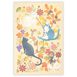 NB Co., Ltd. Postcard - Autumn Cats