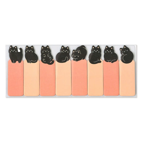 Mind Wave Sticky Notes Stick Markers: Black Cat