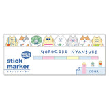Mind Wave Sticky Notes Stick Markers: Gorogoro Nyansuke