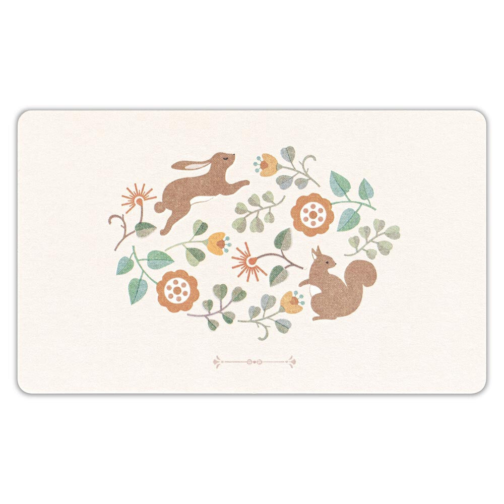 NB Co., Ltd. Nuku Antik Piac Greeting Card - Squirrel & Rabbit