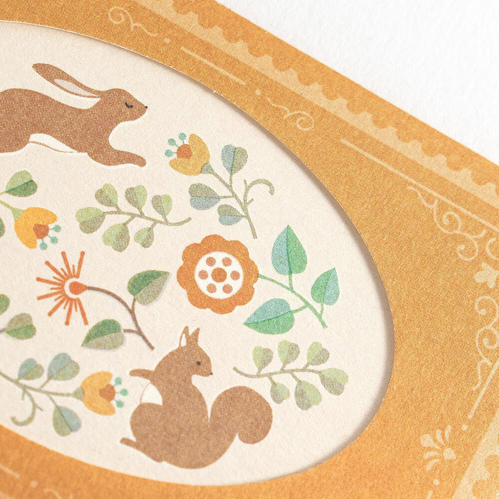 NB Co., Ltd. Nuku Antik Piac Greeting Card - Squirrel & Rabbit