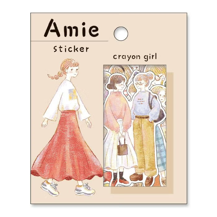 Mind Wave Amie Stickers: Crayon Girl