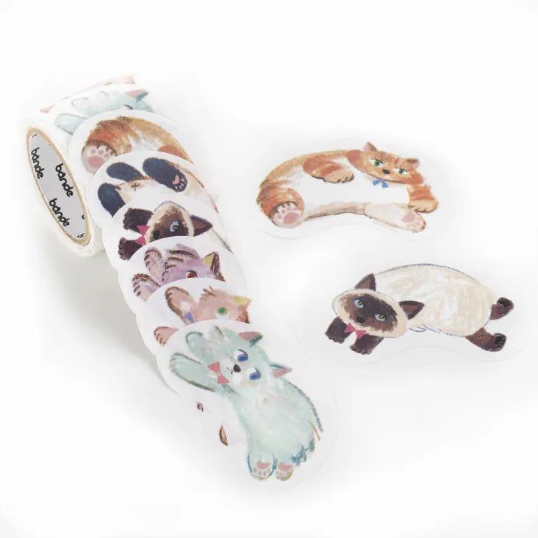 bande Roll Stickers - Running Cats