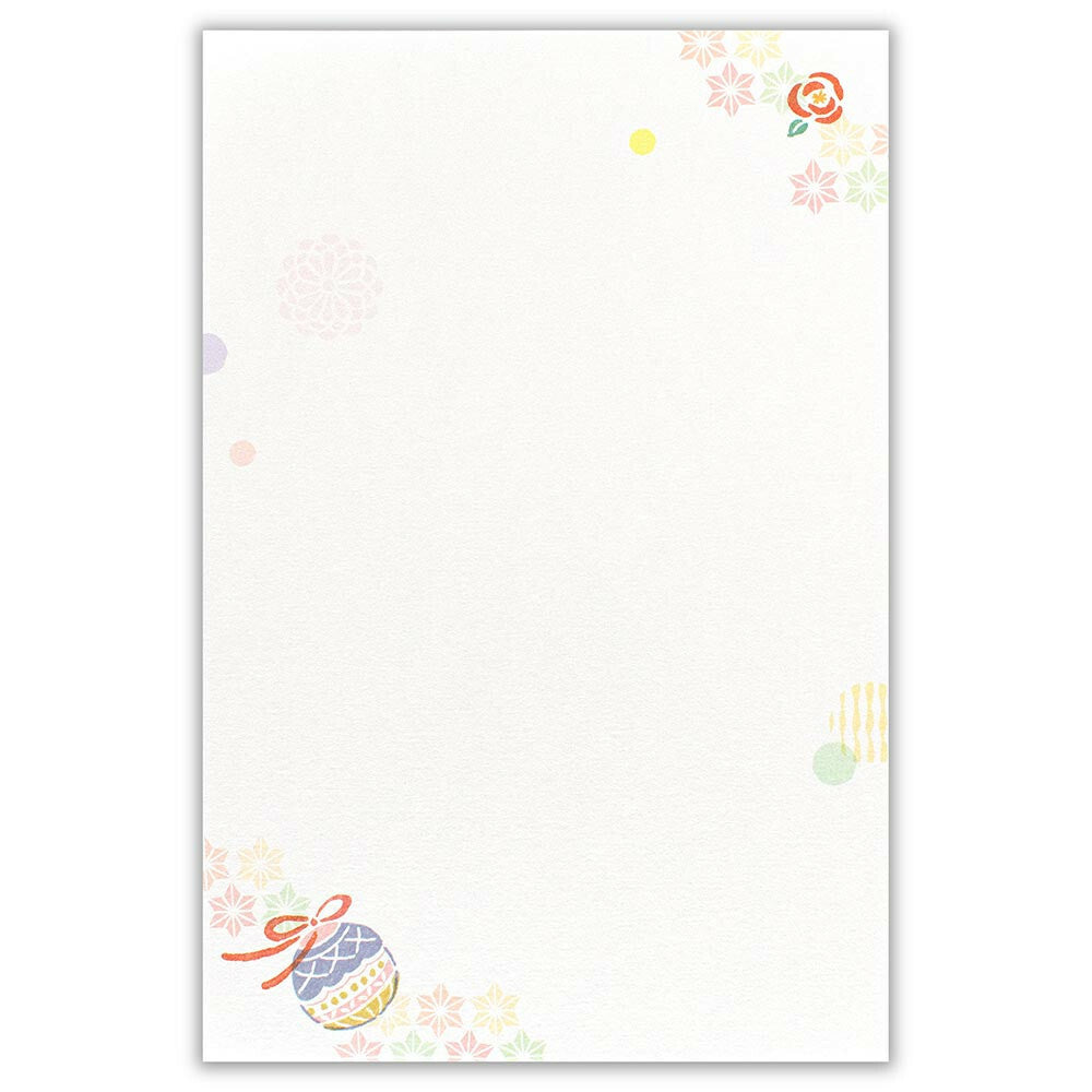 NB Co., Ltd. Washi Writing Paper (A5) - Cat & Temari
