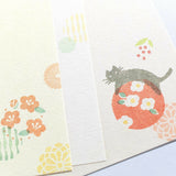 NB Co., Ltd. Washi Writing Paper (A5) - Cat & Temari
