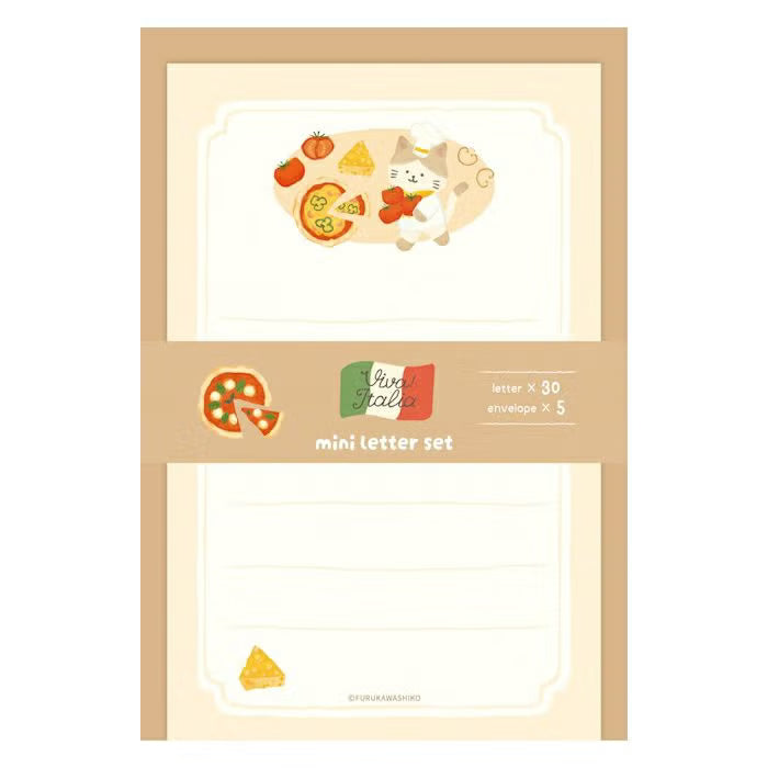 Furukawashiko Mini Letter Set - Pizza Kitten