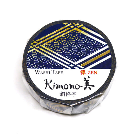 Kamiiso Kimono Masking Tape - Diagonal Lattice