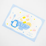 Furukawashiko Retro Printed Postcard - Penguin & Shaved Ice