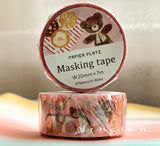 Papier Platz x Nakauchi Waka Washi Tape - Teddy Bear