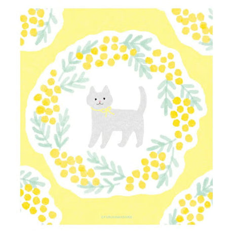 Furukawashiko Memo Pad - Cat & Mimosa
