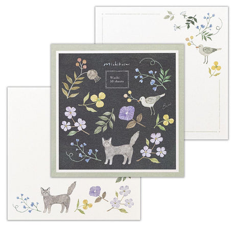 NB Co., Ltd. Washi Memo Pad - Michikusa (Herbe)