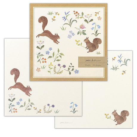 NB Co., Ltd. Washi Memo Pad - Michikusa (Noix)