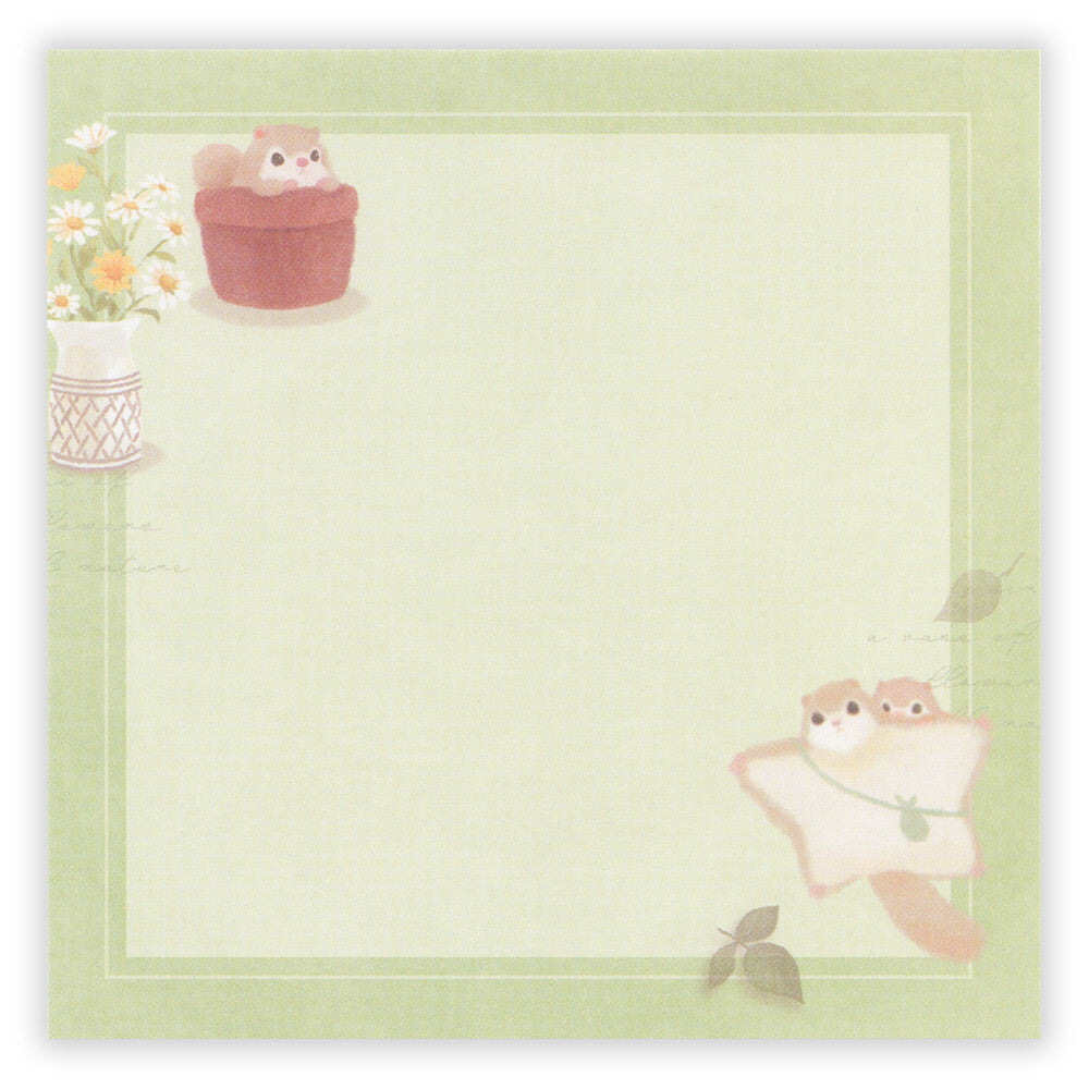 NB Co., Ltd. Memo Pad - flower x momonga