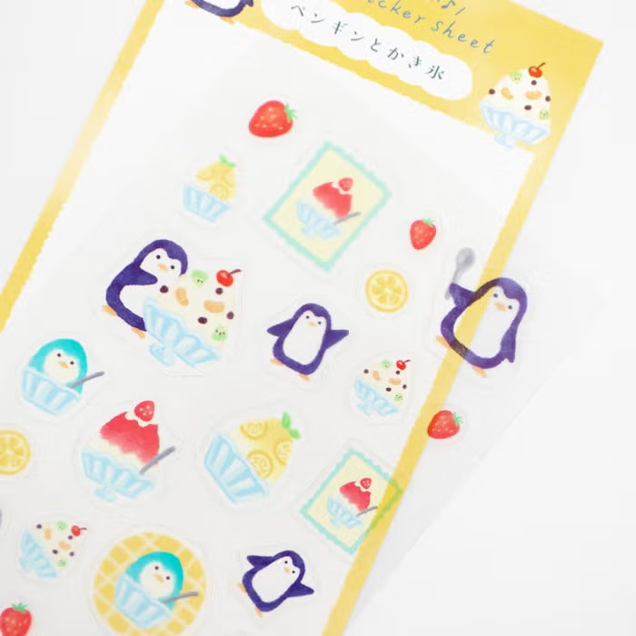 Furukawashiko Sticker Sheet - Penguin & Kakigōri