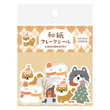 Furukawashiko Flake Seal - Shiba Inu & Snow