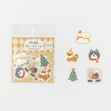 Furukawashiko Flake Seal - Shiba Inu & Snow
