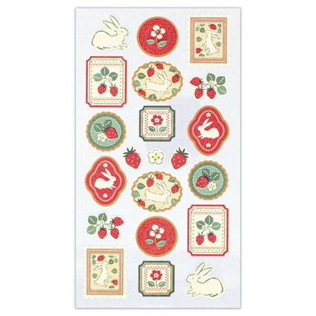 NB Co., Ltd. Wanowa Washi Sticker - Strawberry Rabbit