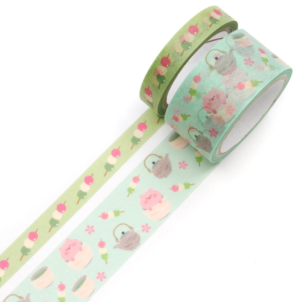 SAIEN Masking Tape (2-roll) - Teacup Animals