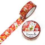 Kimono Washi Tape - Maneki Neko