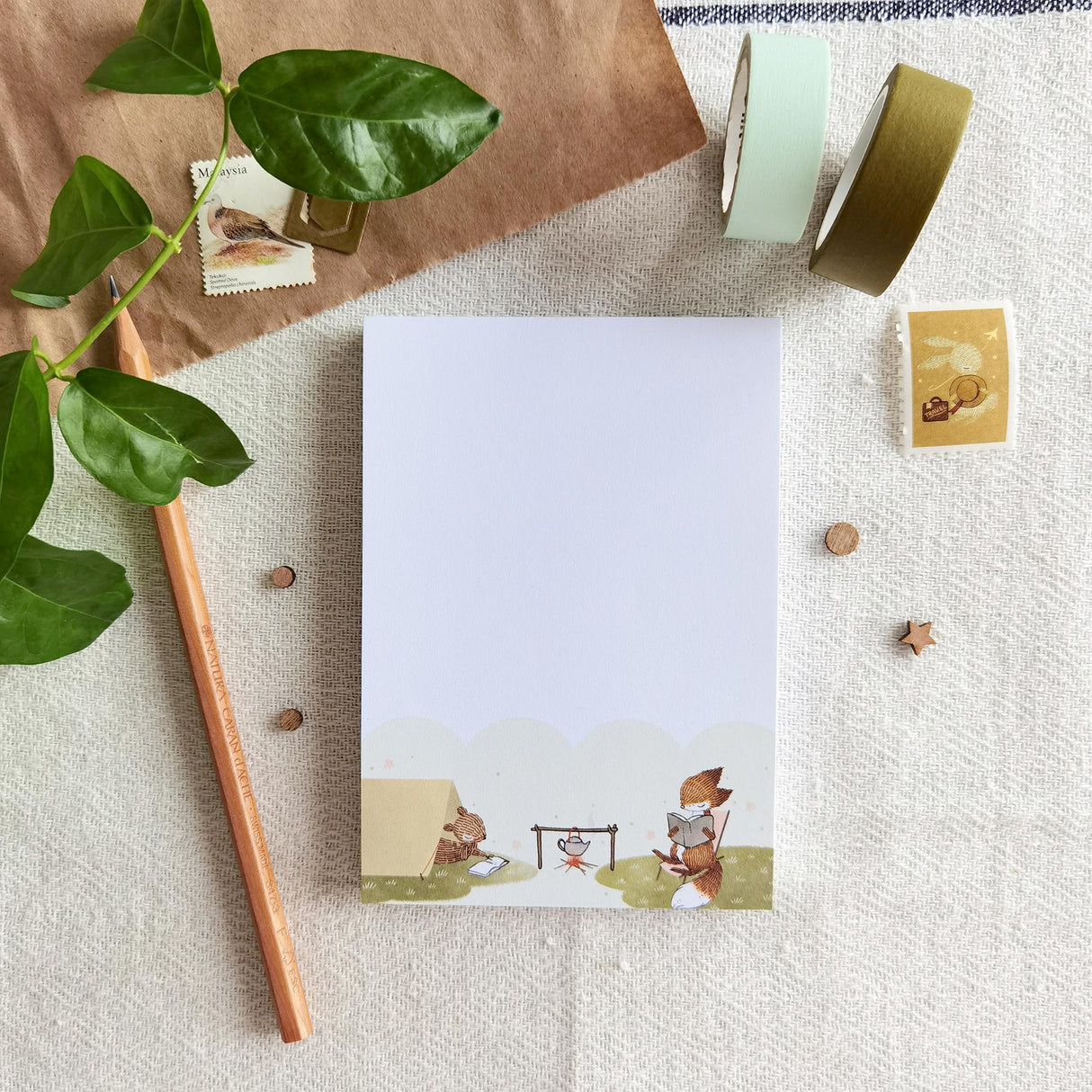 Whimsy Whimsical Memo Pad - Summer Campfire